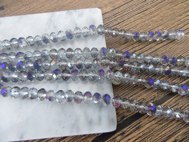 49Strand X 30Pcs AB Color Crystal Glass Beads 8mm Dia. 49Strand X 30Pcs AB Color Crystal Glass Beads 8mm Dia.