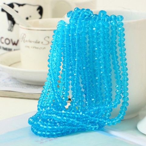10Strand x 70Pcs Skyblue Faceted crystal Beads 8mm - Click Image to Close