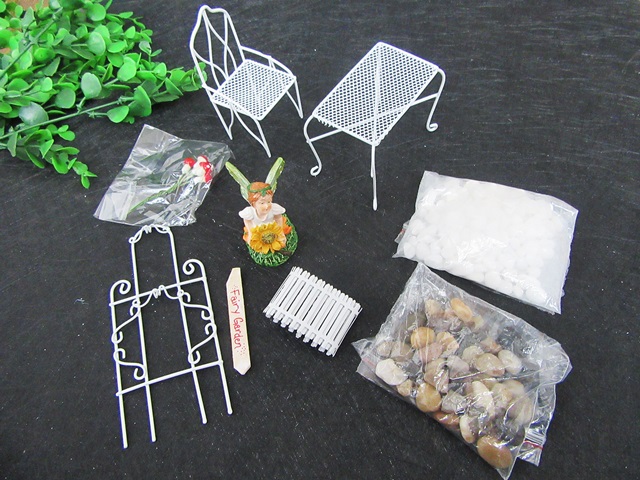 1Set Fairy Garden Starter Pack Basic Kit Dollhouse 1Set Fairy Garden Starter Pack Basic Kit Dollhouse