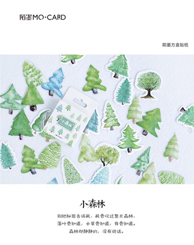 10Packs X 46Pcs Tree Paper Sticker Bookmark Plant Marker Memo Fl - Click Image to Close