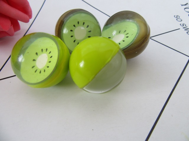 98Pcs Kiwi Fruit Rubber Bouncing Ball 30mm Dia. - Click Image to Close