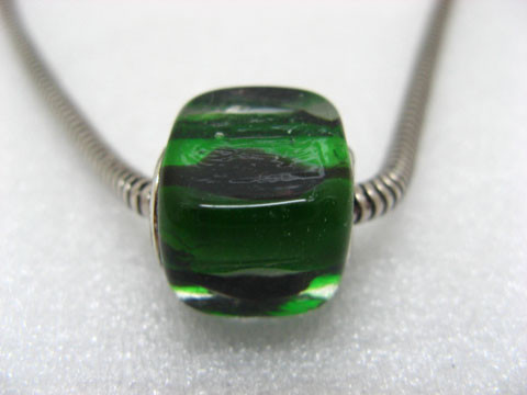 50 Green Murano Cube Glass Pandora beads be-g266 50 Green Murano Cube Glass Pandora beads be-g266