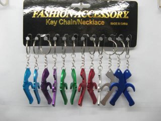 48 Aluminium Alloy Gun Bottle Opener Key Rings - Click Image to Close