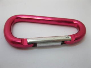 12X Red Aluminum Carabiner Key Rings/Keychains - Click Image to Close
