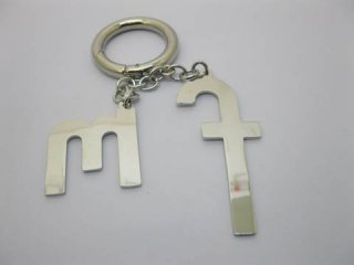 10Pcs Sliver Key Ring Key Chain Father & Mother Symbol - Click Image to Close