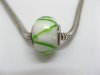 100 White Murano Round Glass Pandora beads be-g284 100 White Murano Round Glass Pandora beads be-g284