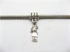 250 Silver Charms Fit Pandora Beads with Cute Girl ac-sp446 250 Silver Charms Fit Pandora Beads with Cute Girl ac-sp446