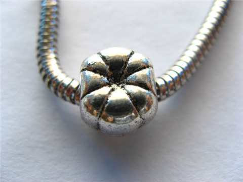 100 Alloy Pandora Pumpkin Shaped Beads - Click Image to Close