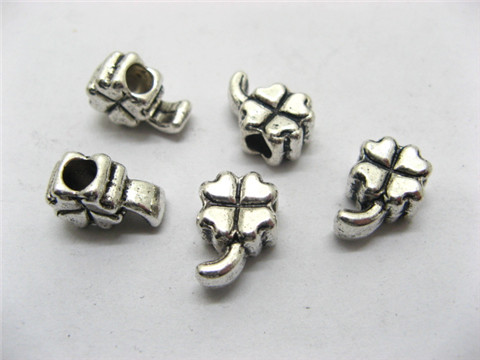 100 Charms Metal Leaves European Beads ac-sp516 - Click Image to Close