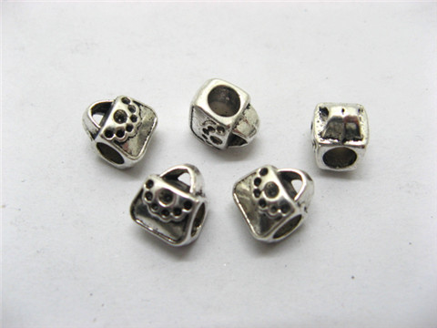 100 Charms Metal Handbag European Beads ac-sp517 - Click Image to Close
