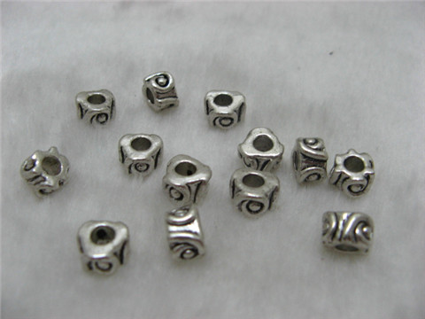 200 Barrel Metal European Beads ac-sp599 - Click Image to Close