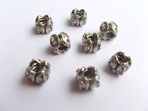 10 Alloy European Barrel Thread Beads ac-sp342 - Click Image to Close