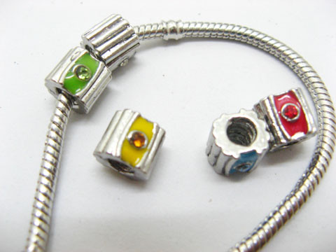 10 Alloy Charms European Thread Beads ac-sp428 - Click Image to Close