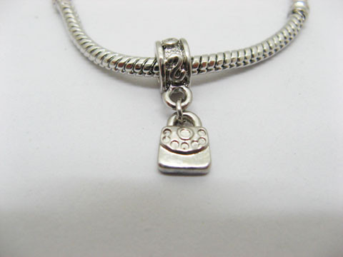 10 Alloy European Thread Beads With Bag Dangle ac-sp435 10 Alloy European Thread Beads With Bag Dangle ac-sp435