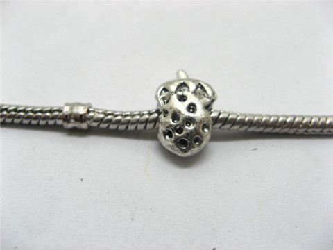 100 Nickel Plated Pandora Strawberry Thread Beads ac-sp491 100 Nickel Plated Pandora Strawberry Thread Beads ac-sp491