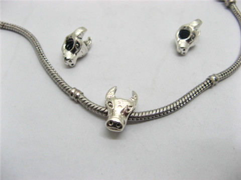 100 Alloy Ox Head Thread Pandora beads ac-sp544 100 Alloy Ox Head Thread Pandora beads ac-sp544