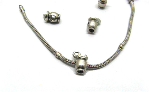 10 Metal flagon shaped Thread European Beads ac-sp574 - Click Image to Close