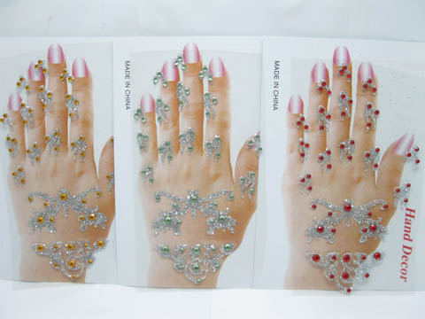 108Sheets Hand Wedding Sticker Bindis Tattoo Mixed - Click Image to Close