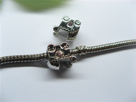20 Alloy Baby Carriage Thread European Beads pa-m234 - Click Image to Close
