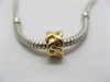 80X 18K Gold Plated Pandora Barrel Thread Beads ac-sp382 80X 18K Gold Plated Pandora Barrel Thread Beads ac-sp382