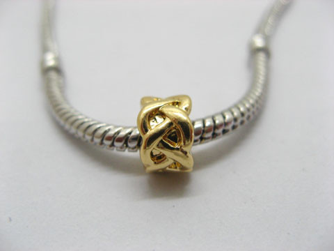 80X 18K Gold Plated Pandora Barrel Thread Beads ac-sp382 80X 18K Gold Plated Pandora Barrel Thread Beads ac-sp382