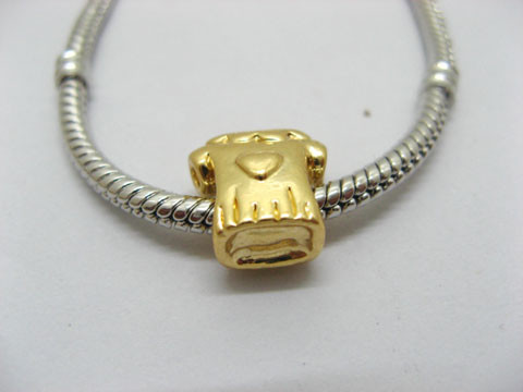 50X18K Gold Plated Pandora T-shirt Shaped Thread Beads 50X18K Gold Plated Pandora T-shirt Shaped Thread Beads