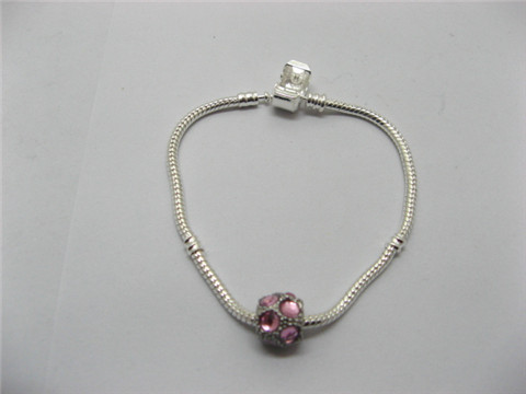 4Pcs Silver Plated European Bracelets charms Beads 20cm 4Pcs Silver Plated European Bracelets charms Beads 20cm