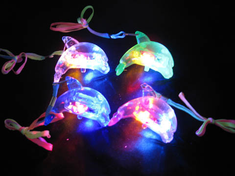 64Pcs Flashing Dolphin Necklaces For Disco Party Mixed 64Pcs Flashing Dolphin Necklaces For Disco Party Mixed
