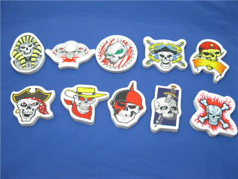 45X New Novelty Funny Pirate Erasers Assorted - Click Image to Close