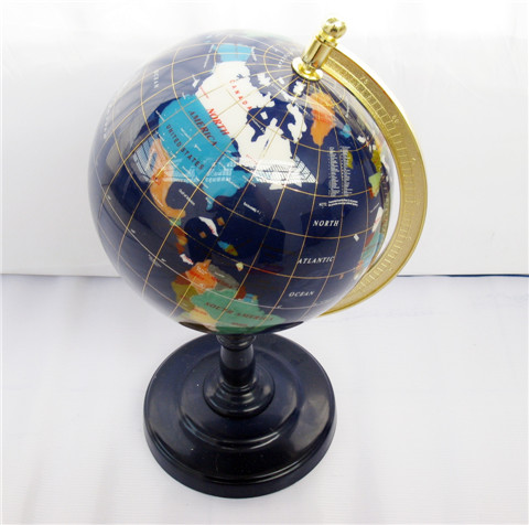 New 220mm Gemstone Desktop World Globe & Earth Map - Click Image to Close