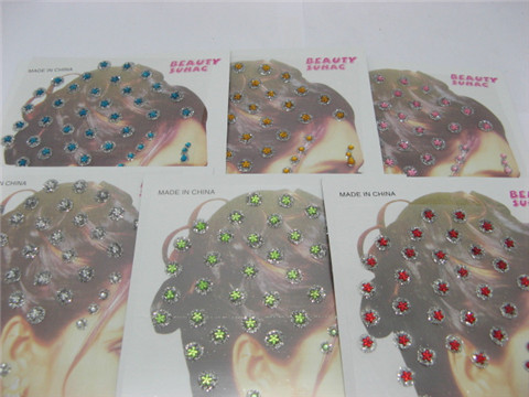 84 Sheets Hair/Face Wedding Sticker Bindis Tattoo bh-t99 - Click Image to Close