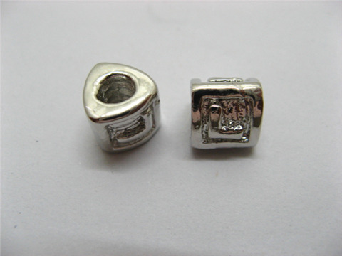 20 Alloy "L" Letter Thread European Beads pa-m40 - Click Image to Close