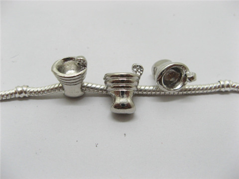 20 Alloy Cup Thread European Beads pa-m94 - Click Image to Close