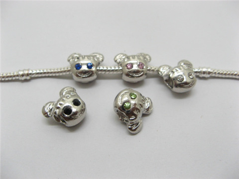 20 Alloy Girl Thread European Beads pa-m97 - Click Image to Close