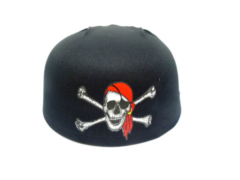 10 Pirate Hat Red Skull Caps Dress Costume - Click Image to Close