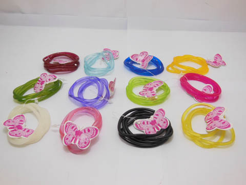 470 Rubber Bracelet 50mm Dia. For Kids Mixed Colour - Click Image to Close