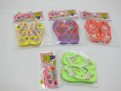 45Packet X 2Pcs Slippers Shaped Erasers 54x25mm Mixed - Click Image to Close
