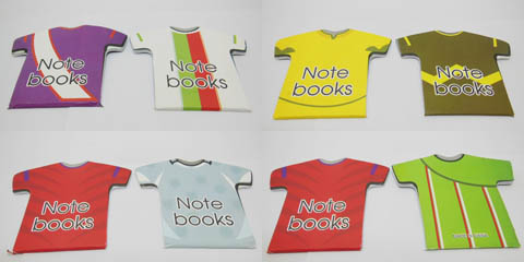 24 Sport T-shirt Message Note Memo Pad Notebooks Mixed - Click Image to Close