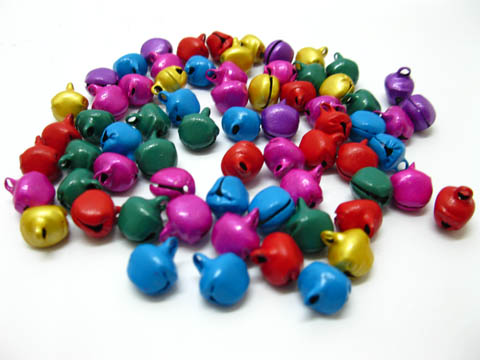 1000 Jingle Bell Beads Pendants Charms 12x10mm Mixed - Click Image to Close