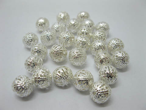 1000 Silver Plated Filigree Spacers Bead Size 10mm 1000 Silver Plated Filigree Spacers Bead Size 10mm