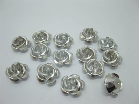 950Pcs Sliver Rose Flower Beads Findings 12mm 950Pcs Sliver Rose Flower Beads Findings 12mm