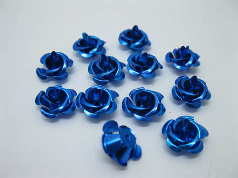 475Pcs Dark Blue Flower Beads Findings 15mm - Click Image to Close