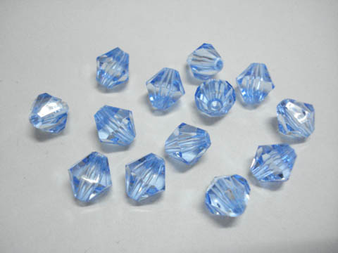 500gram (2400pcs) Blue Bicone Bead Jewellery Finding 8mm - Click Image to Close
