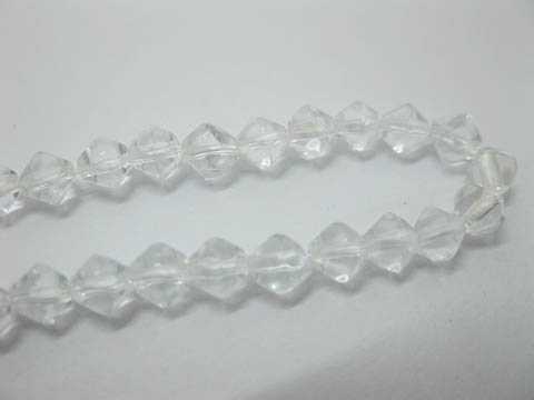 50 Strands X 60 Clear Bicone Glass Beads 5mm New - Click Image to Close