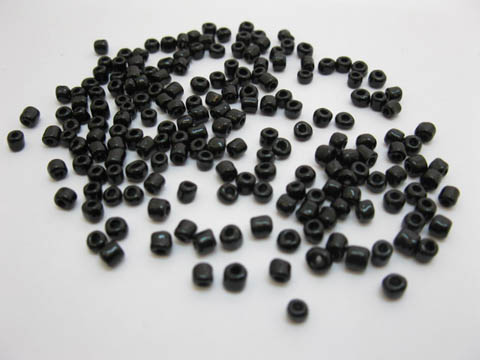 1Bag X 5000Pcs Opaque Glass Seed Beads - Black - Click Image to Close