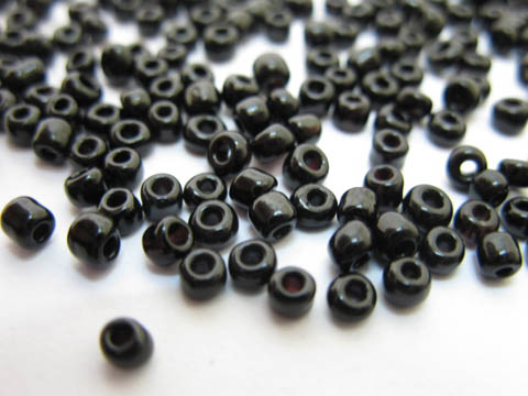 1Bag X 134000Pcs Opaque Glass Seed Beads 1.5mm Black - Click Image to Close