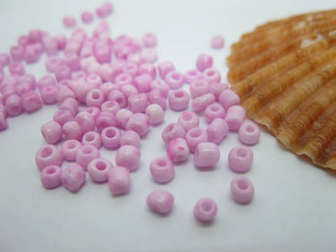 1Bags X 30000Pcs Opaque Glass Seed Beads 2mm Pink - Click Image to Close