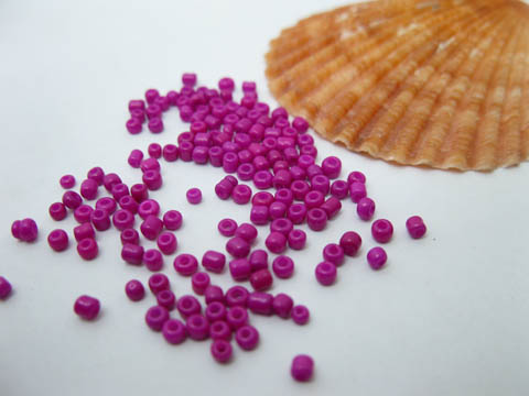 1Bag X 30000Pcs Opaque Glass Seed Beads 2mm Fuschia - Click Image to Close