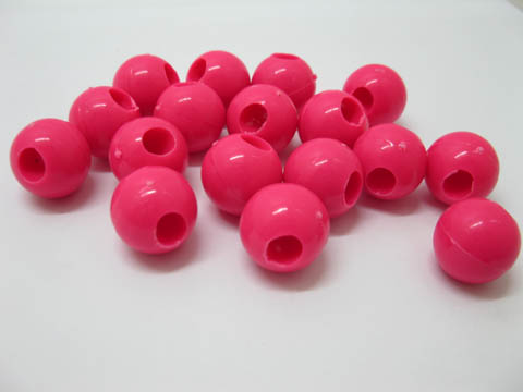 1Bag X 170Pcs Fuschia Round Beads 18mm Dia. - Click Image to Close