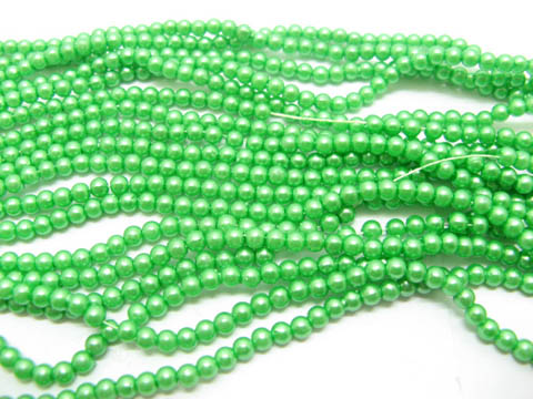 500gram Green Round Simulate Pearl Beads be-p302 - Click Image to Close